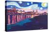 Starry Night in Dresden - Van Gogh Inspirations-Markus Bleichner-Stretched Canvas