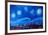 Starry Night in Edmonton Canada - Van Gogh Inspirations-Markus Bleichner-Framed Art Print