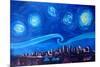 Starry Night in Edmonton Canada - Van Gogh Inspirations-Markus Bleichner-Mounted Art Print