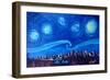 Starry Night in Edmonton Canada - Van Gogh Inspirations-Markus Bleichner-Framed Art Print