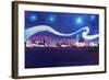 Starry Night in Hamburg Van Gogh Inspirations-Markus Bleichner-Framed Art Print