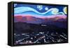 Starry Night in Hollywood Van Gogh Inspirations-Markus Bleichner-Framed Stretched Canvas