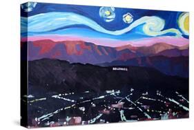 Starry Night in Hollywood Van Gogh Inspirations-Markus Bleichner-Stretched Canvas