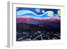 Starry Night in Hollywood Van Gogh Inspirations-Markus Bleichner-Framed Art Print