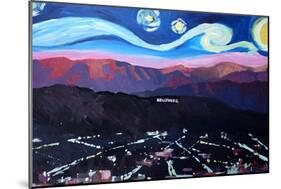 Starry Night in Hollywood Van Gogh Inspirations-Markus Bleichner-Mounted Art Print