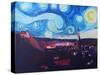 Starry Night in Landshut Van Gogh Inspirations-Markus Bleichner-Stretched Canvas