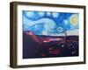 Starry Night in Landshut Van Gogh Inspirations-Markus Bleichner-Framed Art Print