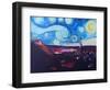 Starry Night in Landshut Van Gogh Inspirations-Markus Bleichner-Framed Art Print