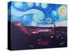 Starry Night in Landshut Van Gogh Inspirations-Markus Bleichner-Stretched Canvas