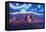 Starry Night in Los Angeles - Van Gogh Inspiration-Markus Bleichner-Framed Stretched Canvas