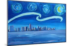 Starry Night in Miami - Van Gogh Inspirations-Markus Bleichner-Mounted Art Print