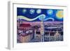 Starry Night In Munich Van Gogh Inspirations-Markus Bleichner-Framed Art Print