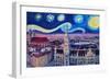 Starry Night In Munich Van Gogh Inspirations-Markus Bleichner-Framed Premium Giclee Print