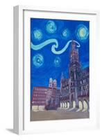 Starry Night In Munich - Van Gogh Inspirations-Markus Bleichner-Framed Art Print