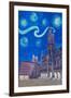 Starry Night In Munich - Van Gogh Inspirations-Markus Bleichner-Framed Art Print