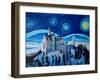 Starry Night in Neuschwanstein - Romantic Castle-Markus Bleichner-Framed Art Print