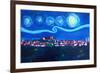 Starry Night in Nuremberg - Van Gogh Inspirations-Markus Bleichner-Framed Art Print