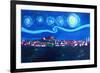 Starry Night in Nuremberg - Van Gogh Inspirations-Markus Bleichner-Framed Art Print