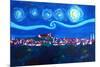 Starry Night in Nuremberg - Van Gogh Inspirations-Markus Bleichner-Mounted Art Print