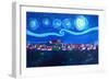 Starry Night in Nuremberg - Van Gogh Inspirations-Markus Bleichner-Framed Art Print