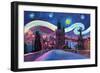 Starry Night in Prague Van Gogh Inspirations-Markus Bleichner-Framed Art Print