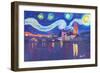 Starry Night in Regensburg Van Gogh Inspirations-Markus Bleichner-Framed Art Print