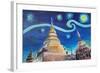 Starry Night in Thailand Van Gogh Inspirations i-Martina Bleichner-Framed Art Print