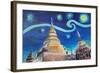 Starry Night in Thailand Van Gogh Inspirations i-Martina Bleichner-Framed Art Print