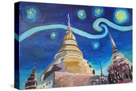 Starry Night in Thailand Van Gogh Inspirations i-Martina Bleichner-Stretched Canvas