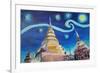 Starry Night in Thailand Van Gogh Inspirations i-Martina Bleichner-Framed Art Print