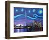 Starry Night in Toronto Ontario Canada-Martina Bleichner-Framed Art Print