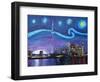 Starry Night in Toronto Ontario Canada-Martina Bleichner-Framed Art Print