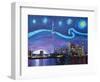 Starry Night in Toronto Ontario Canada-Martina Bleichner-Framed Art Print