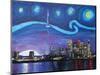 Starry Night in Toronto Ontario Canada-Martina Bleichner-Mounted Art Print
