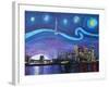 Starry Night in Toronto Ontario Canada-Martina Bleichner-Framed Art Print