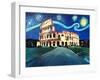 Starry Night over Coliseum in Rome Italy with Van-Markus Bleichner-Framed Art Print