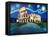 Starry Night over Coliseum in Rome Italy with Van-Markus Bleichner-Framed Stretched Canvas