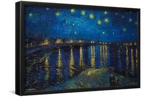 Starry Night over The Rhone by Vincent van Gogh-Trends International-Framed Poster