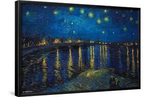 Starry Night over The Rhone by Vincent van Gogh-Trends International-Framed Poster