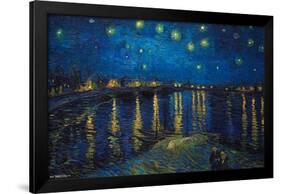 Starry Night over The Rhone by Vincent van Gogh-Trends International-Framed Poster