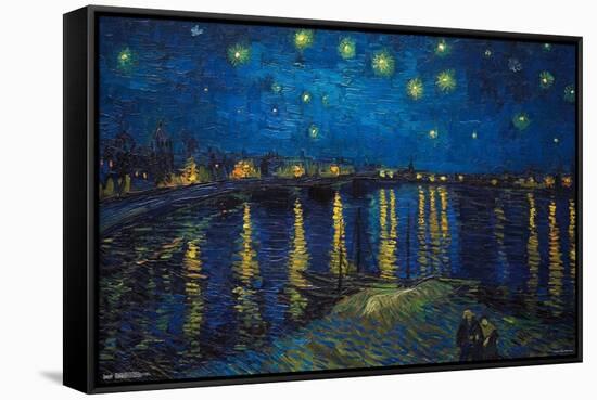 Starry Night over The Rhone by Vincent van Gogh-Trends International-Framed Stretched Canvas