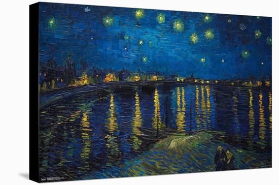 Starry Night over The Rhone by Vincent van Gogh-Trends International-Stretched Canvas