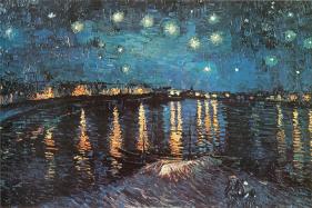 Starry Night over the Rhone, c.1888-Vincent van Gogh-Lamina Framed Poster