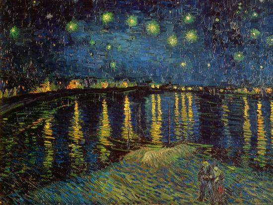 Starry Night Over the Rhone, c.1888-Vincent van Gogh-Lamina Framed Art Print