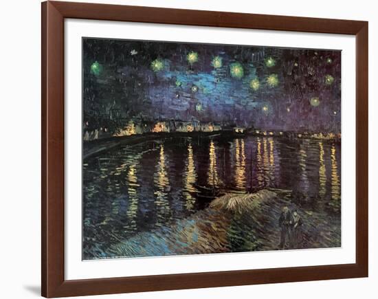 Starry Night Over the Rhone-Vincent van Gogh-Framed Art Print