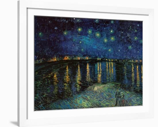 Starry Night Over the Rhone-Vincent van Gogh-Framed Art Print