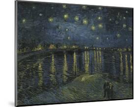 Starry Night Over the Rhone-Vincent van Gogh-Mounted Giclee Print