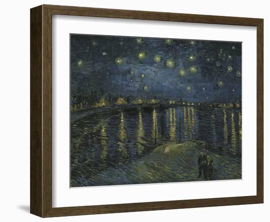 Starry Night Over the Rhone-Vincent van Gogh-Framed Giclee Print