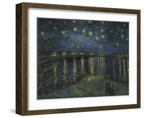 Starry Night Over the Rhone-Vincent van Gogh-Framed Giclee Print