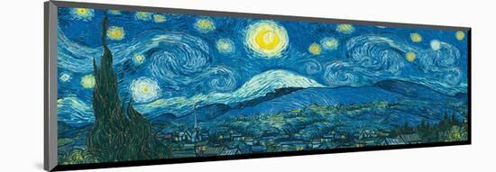 Starry Night Panorama-Vincent van Gogh-Mounted Art Print